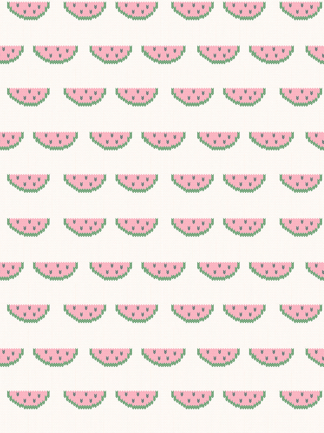 'Watermelon Knit' Wallpaper by Tea Collection - Ballet Slipper