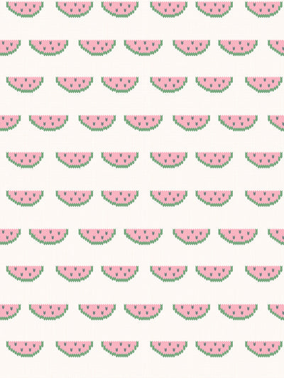 'Watermelon Knit' Wallpaper by Tea Collection - Ballet Slipper