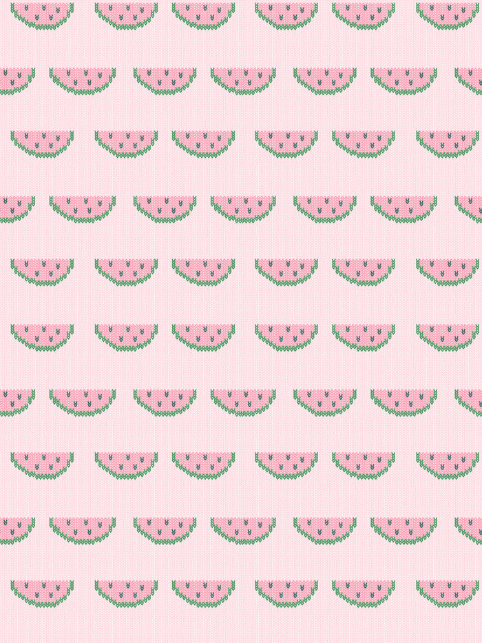 'Watermelon Knit' Wallpaper by Tea Collection - Bubblegum