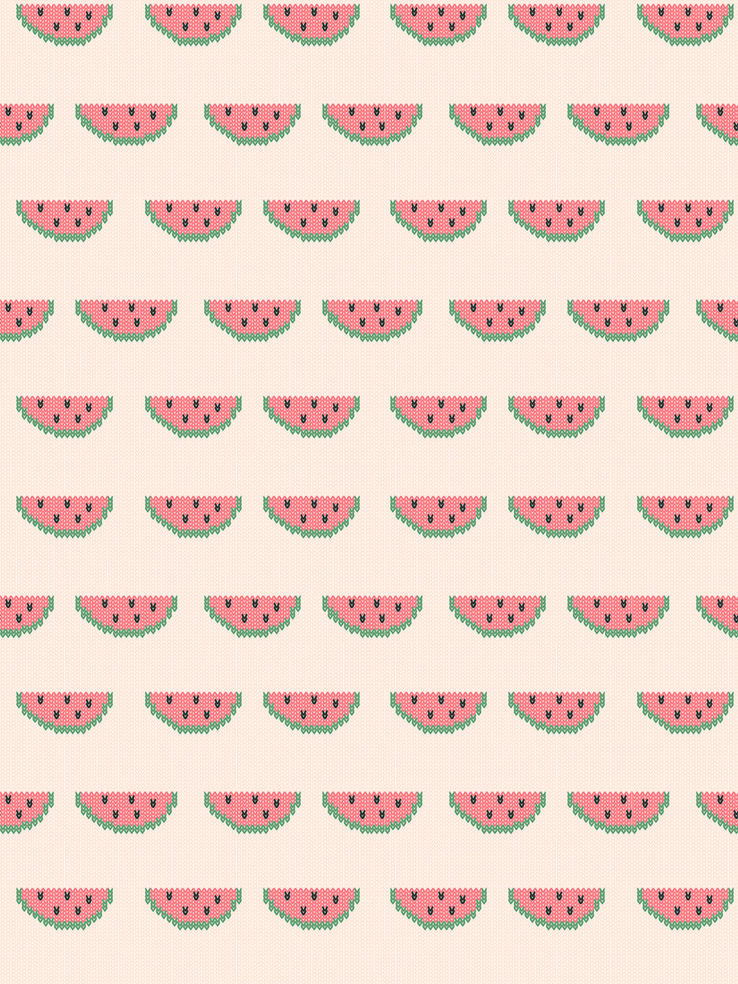 'Watermelon Knit' Wallpaper by Tea Collection - Peach