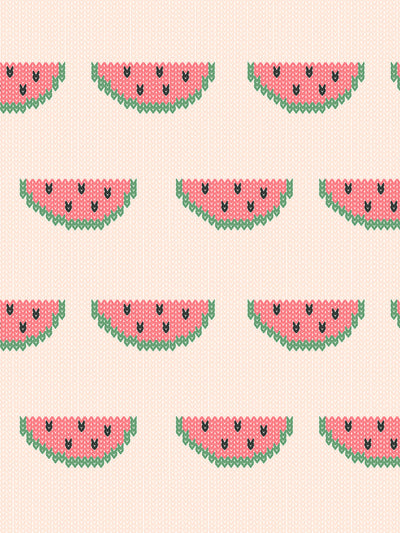 watermelon knit wallpaper by tea collection peach