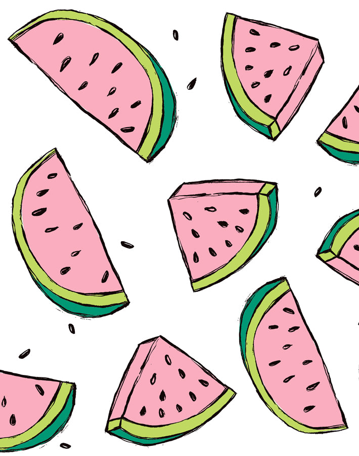 'Watermelon' Wallpaper by Tea Collection - White