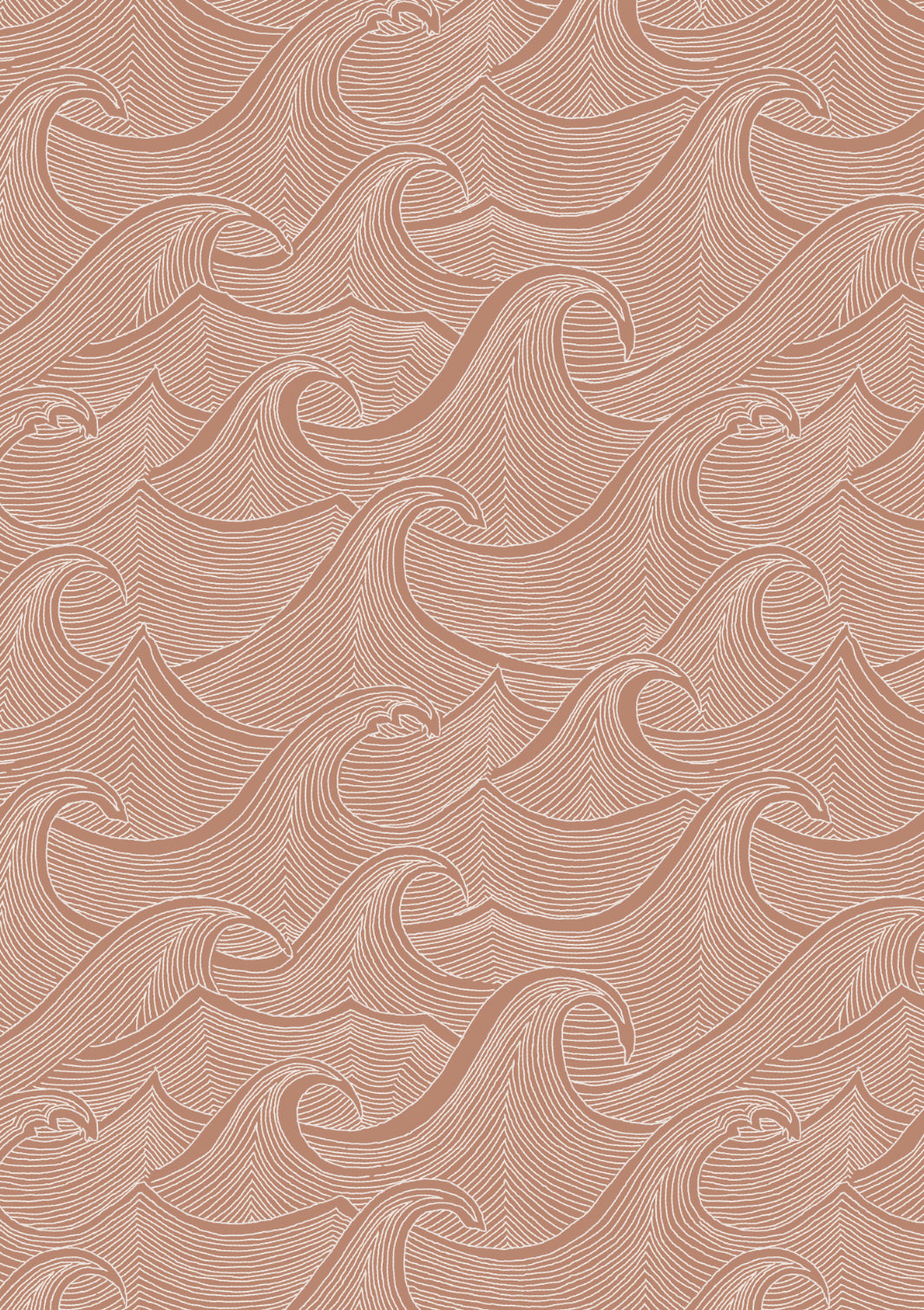waves two tone wallpaper lingua franca clay