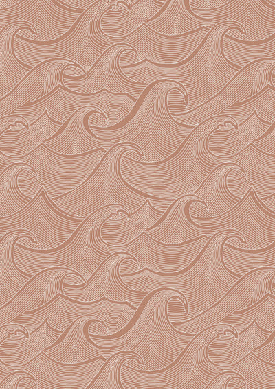 waves two tone wallpaper lingua franca clay