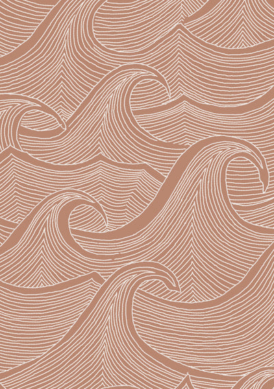 waves two tone wallpaper lingua franca clay