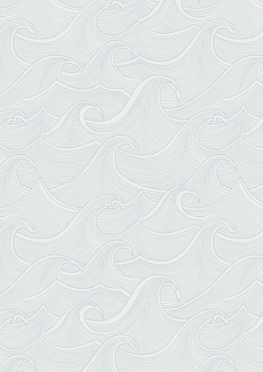 'Waves Two Tone' Wallpaper by Lingua Franca - Cloud on Parchment