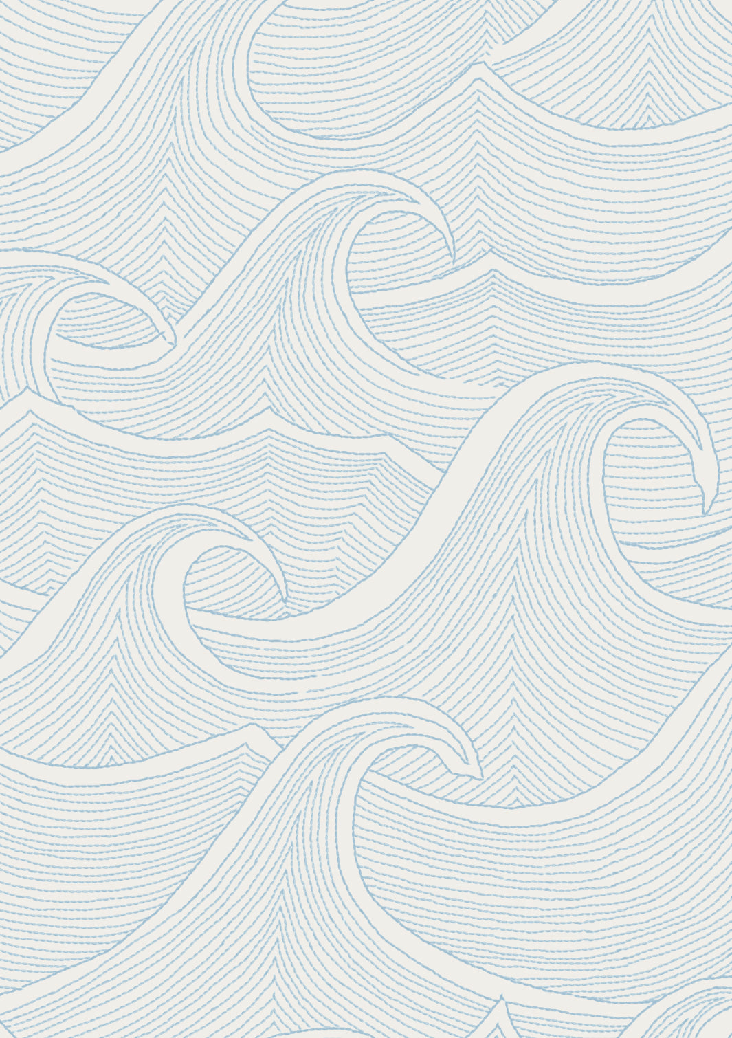 'Waves Two Tone' Wallpaper by Lingua Franca - Cloud on Parchment