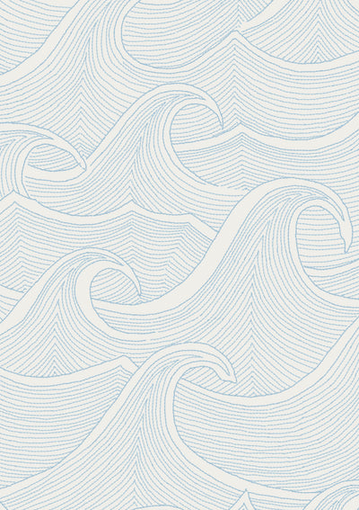 'Waves Two Tone' Wallpaper by Lingua Franca - Cloud on Parchment