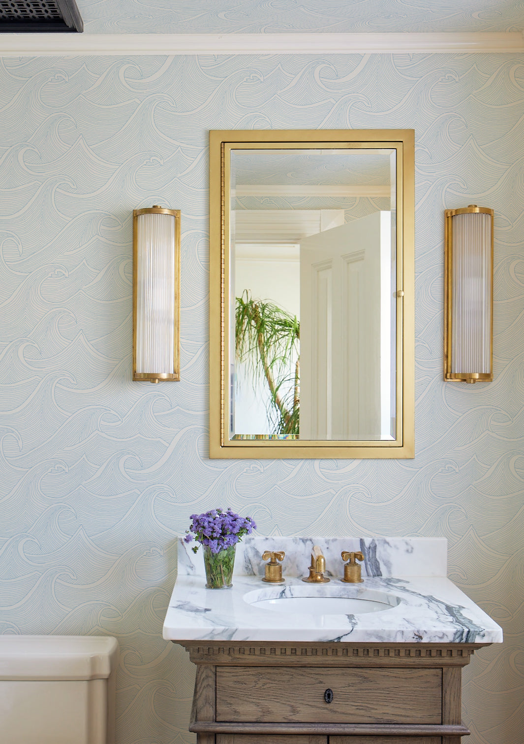 waves two tone wallpaper lingua franca cloud on parchment