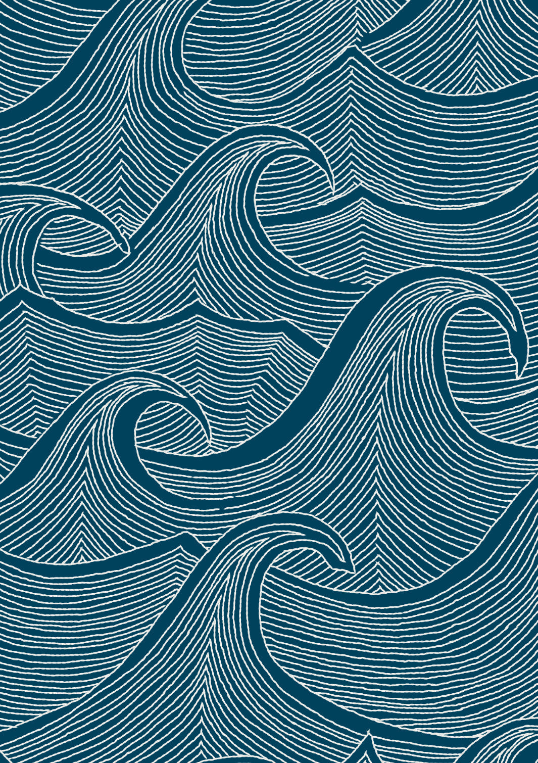 waves two tone wallpaper lingua franca indigo