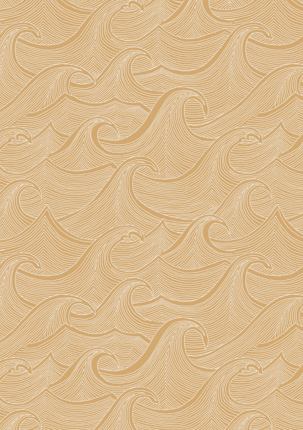 'Waves Two Tone' Wallpaper by Lingua Franca - Krafty