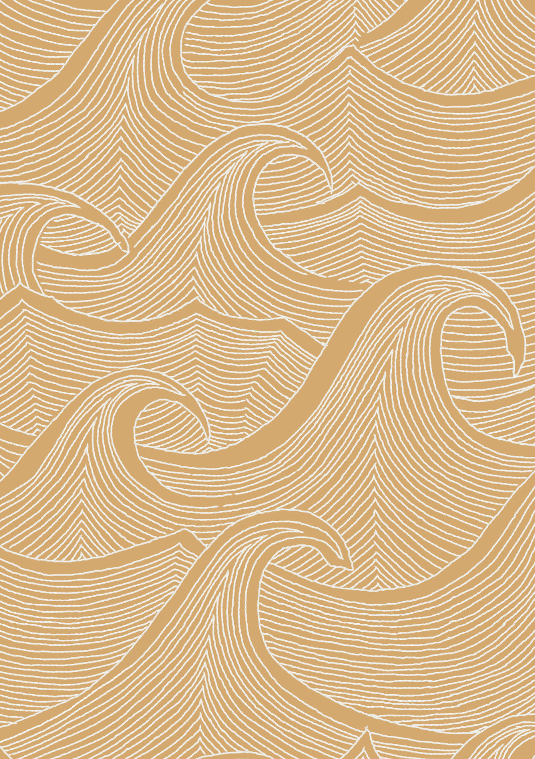 'Waves Two Tone' Wallpaper by Lingua Franca - Krafty