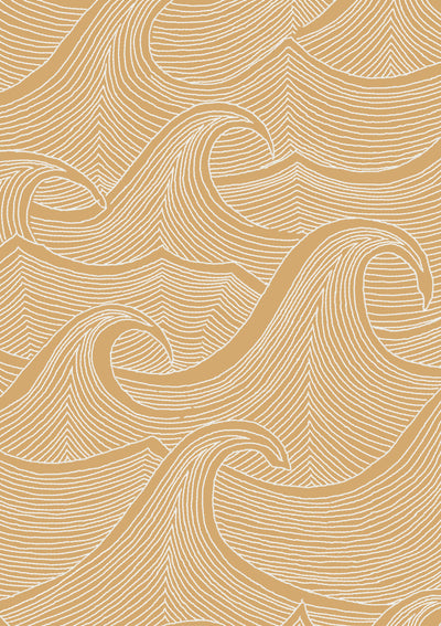 'Waves Two Tone' Wallpaper by Lingua Franca - Krafty