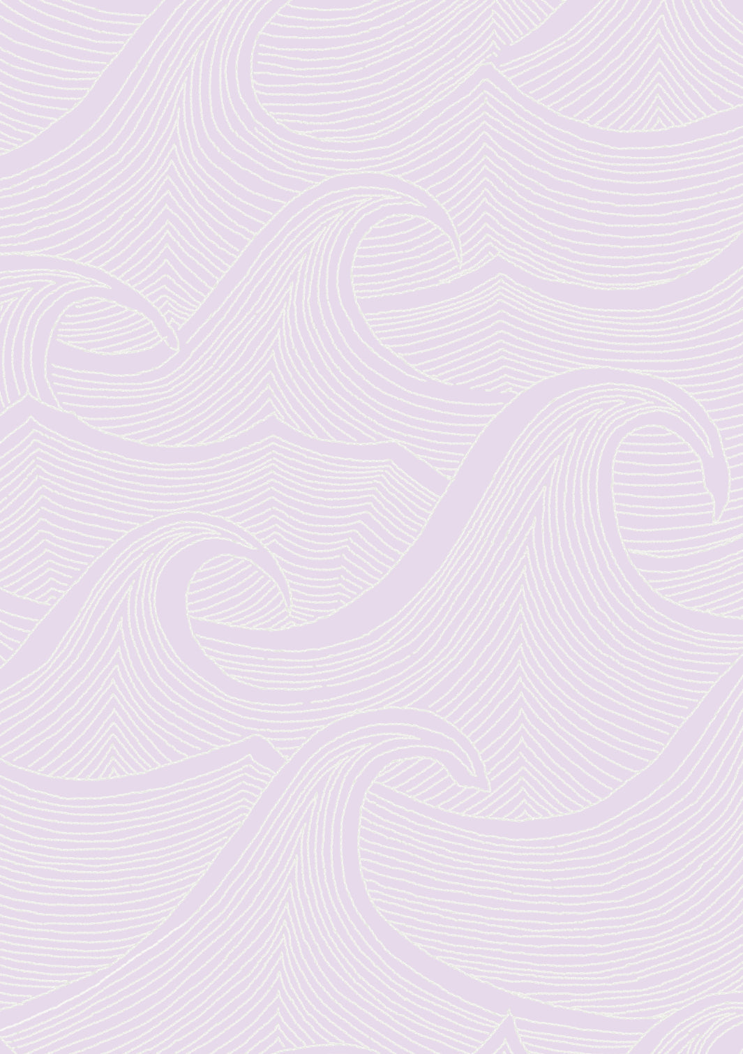 'Waves Two Tone' Wallpaper by Lingua Franca - Lavender