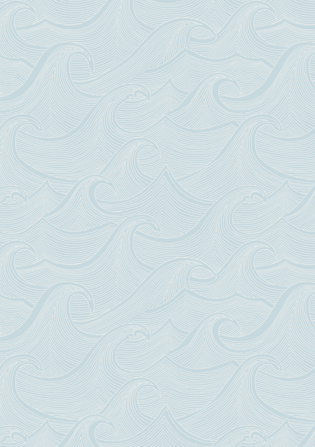 'Waves Two Tone' Wallpaper by Lingua Franca - Seaglass