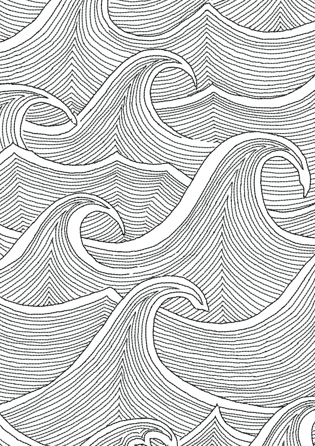 'Waves' Wallpaper by Lingua Franca - Black on White