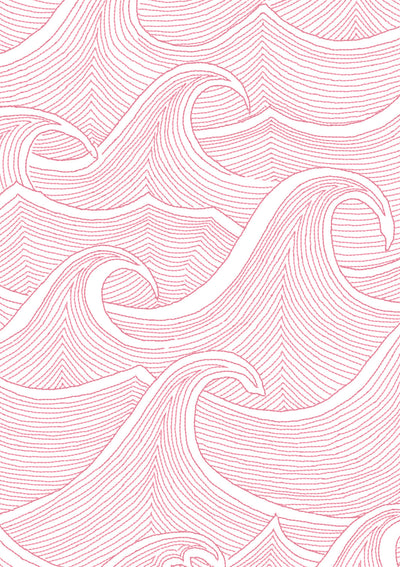 'Waves' Wallpaper by Lingua Franca - Pink