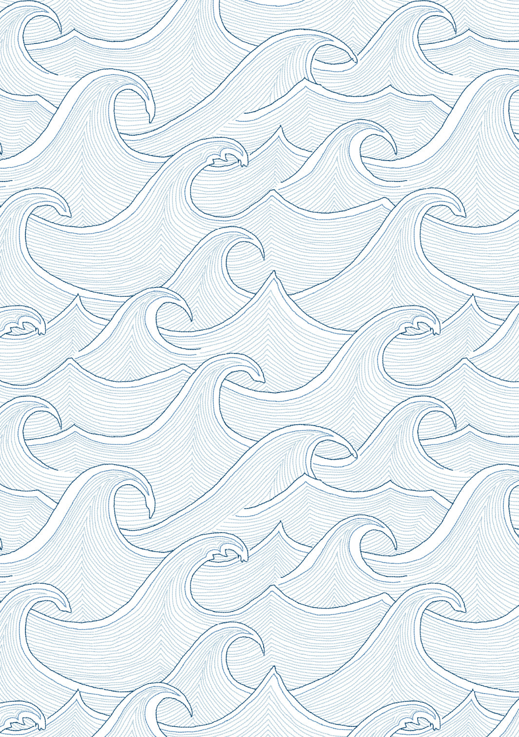 'Waves' Wallpaper by Lingua Franca - White