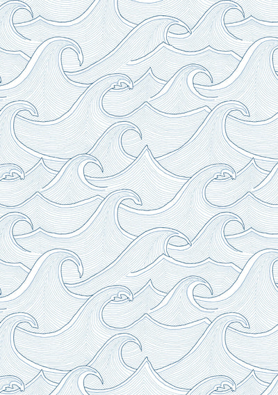 'Waves' Wallpaper by Lingua Franca - White