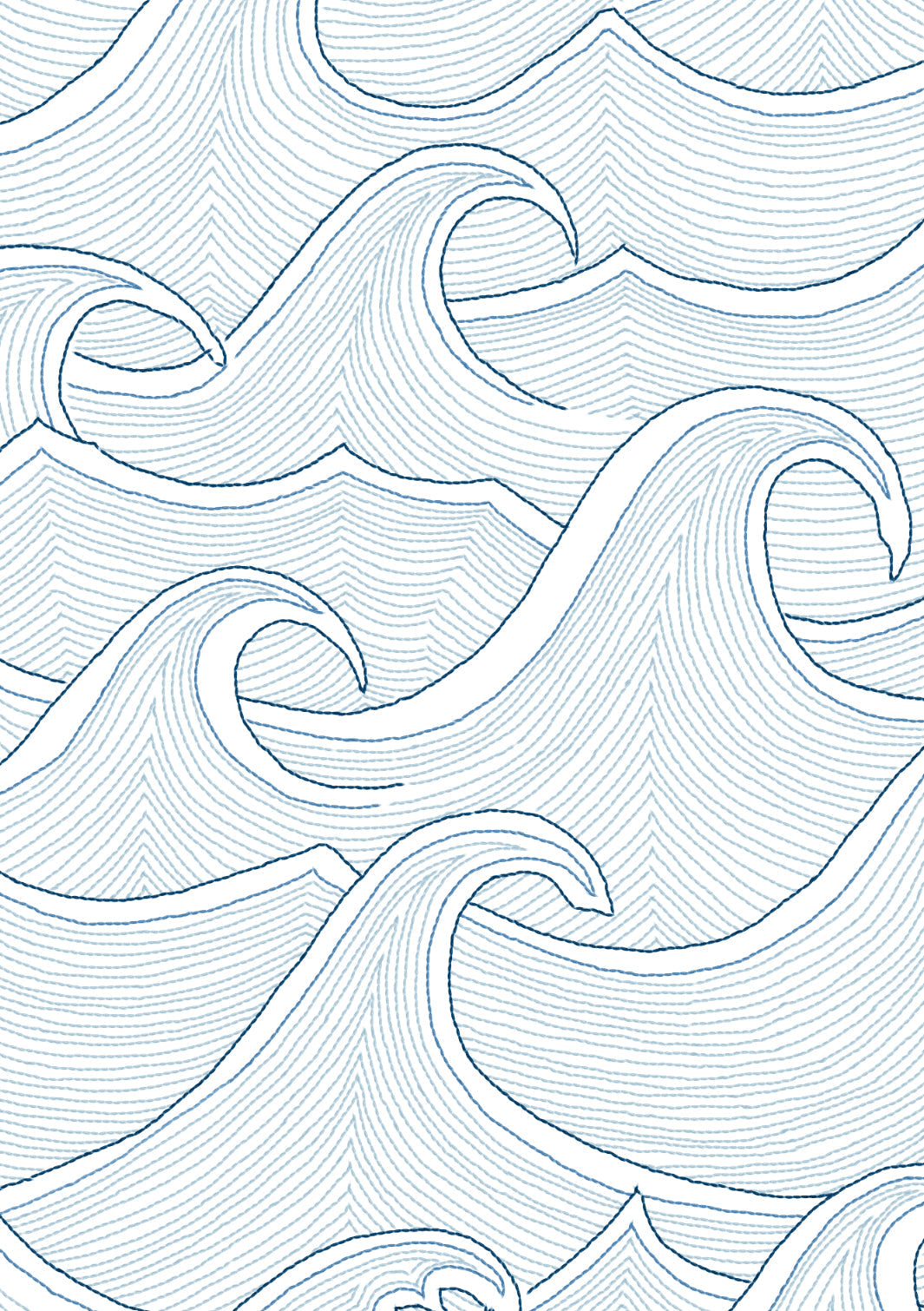 'Waves' Wallpaper by Lingua Franca - White