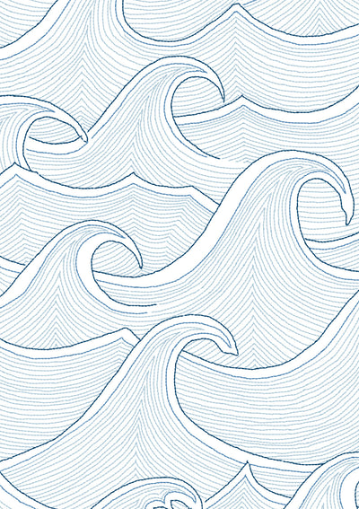 'Waves' Wallpaper by Lingua Franca - White