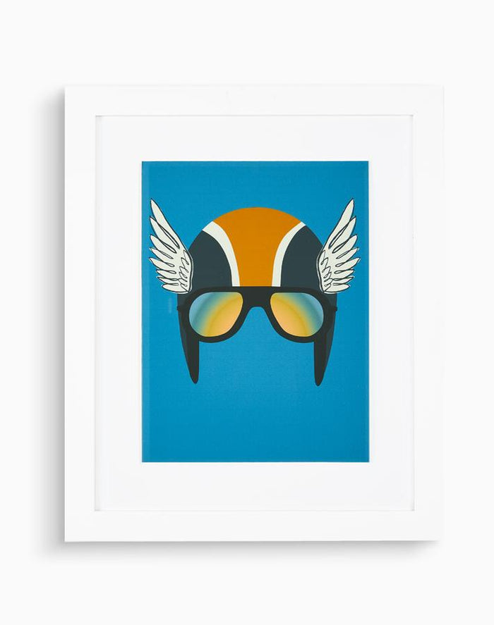 'Winged Helmet' Framed Art by Tea Collection