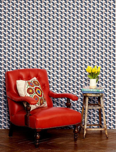 'Y Not' Wallpaper by Wallshoppe - Dior Gray / Chocolate