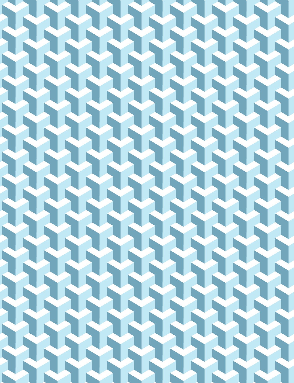 'Y Not' Wallpaper by Wallshoppe - Baby Blue / Seaside