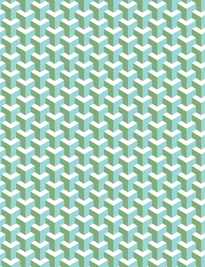'Y Not' Wallpaper by Wallshoppe - Carribean / Kelp