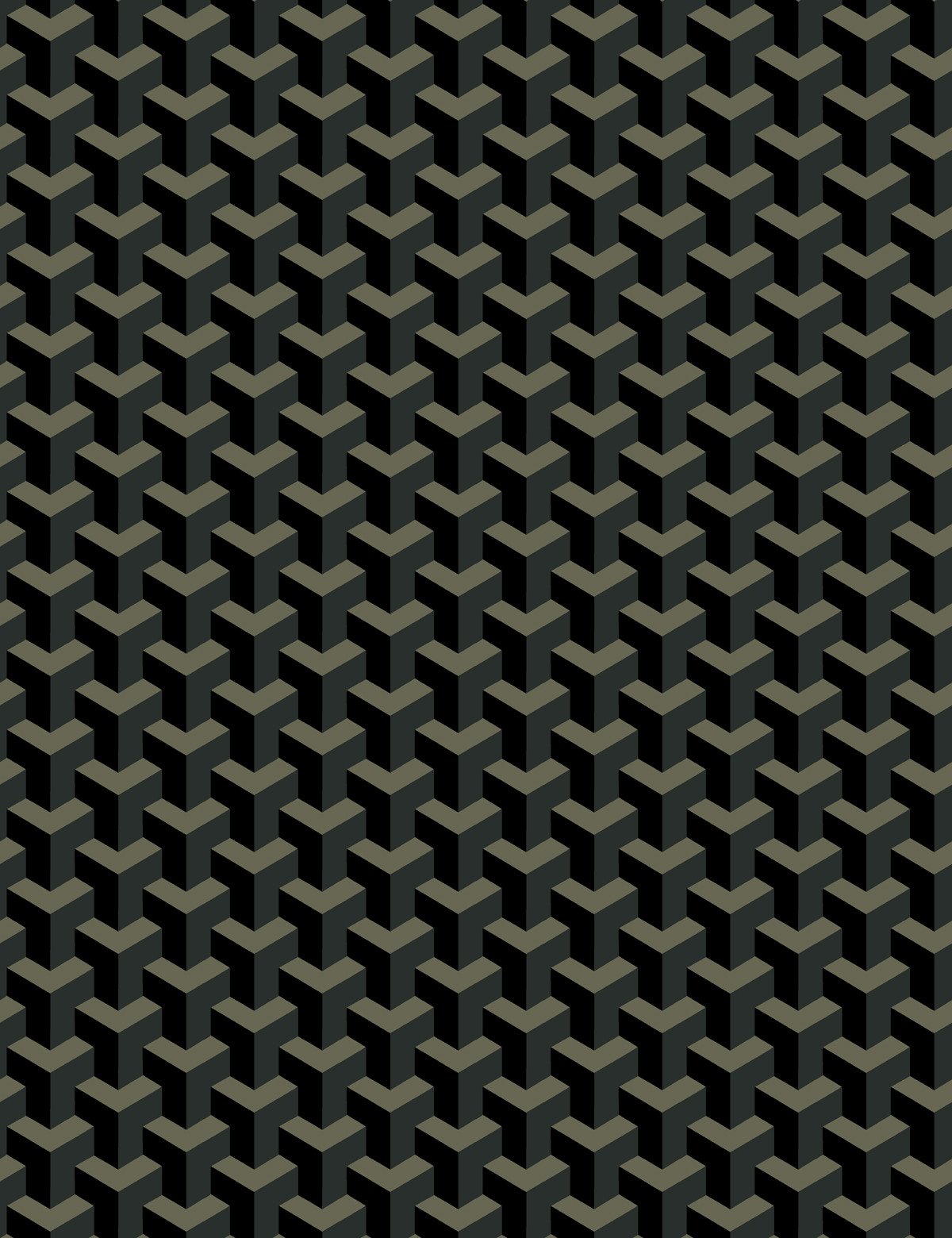 'Y Not' Wallpaper by Wallshoppe - Umber / Onyx