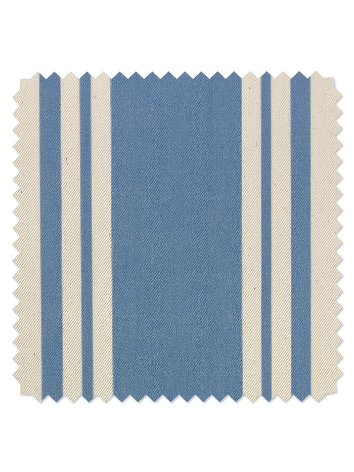'Yorkshire Stripe' Organic Twill Fabric by Wallshoppe - Cornflower