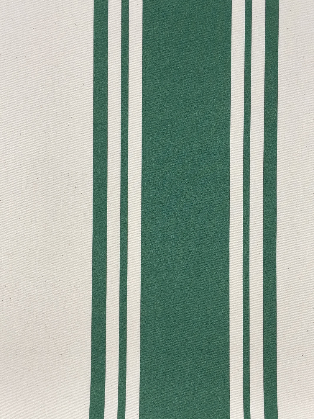 fabric by the yard yorkshire stripe green on organic twill