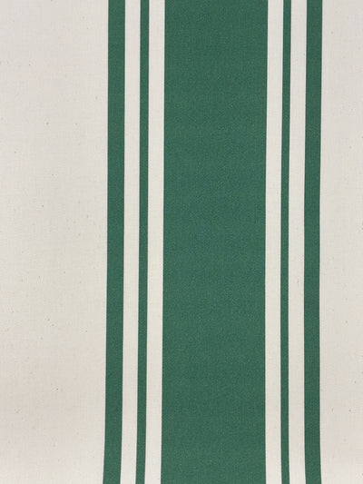 fabric by the yard yorkshire stripe green on organic twill