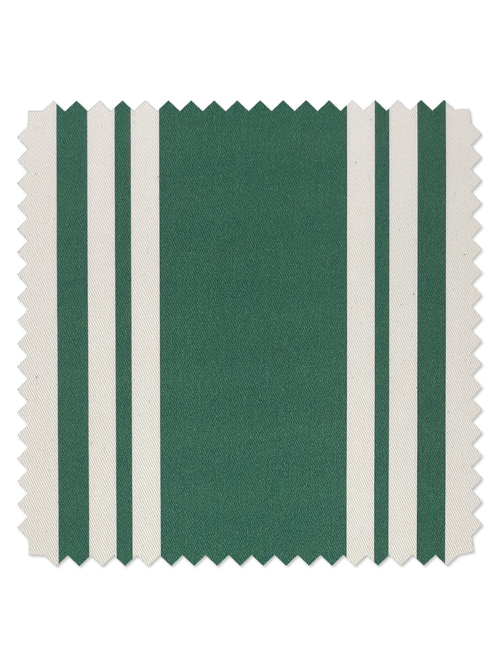 fabric by the yard yorkshire stripe green on organic twill