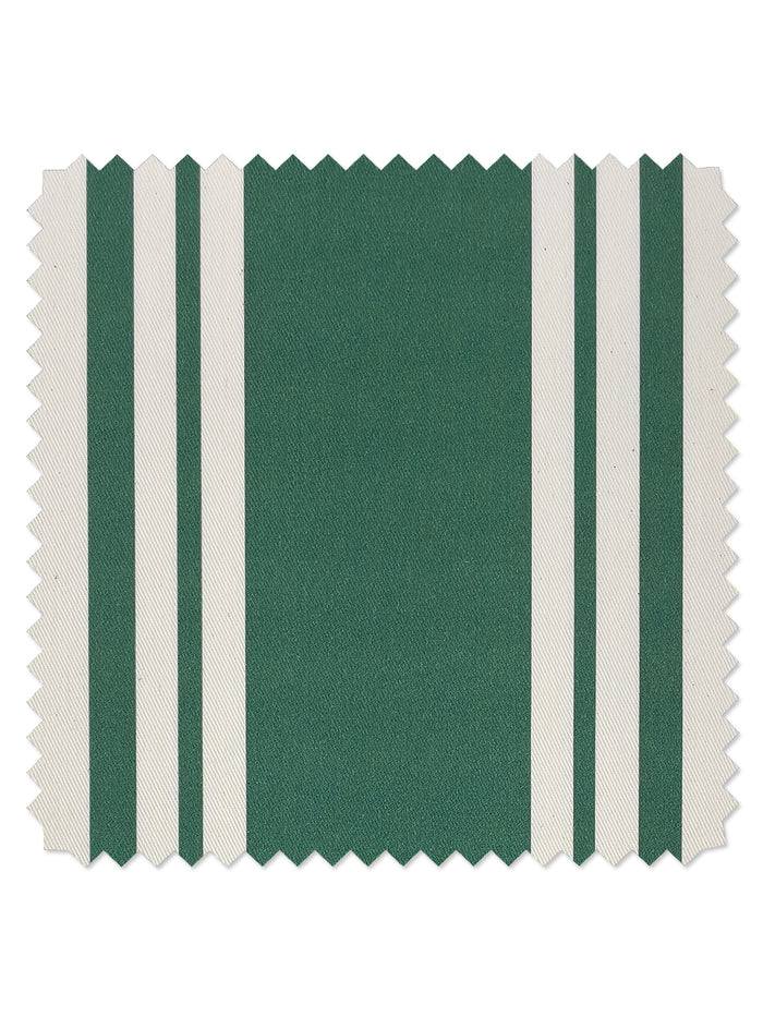 'Yorkshire Stripe' Organic Twill Fabric by Wallshoppe - Green