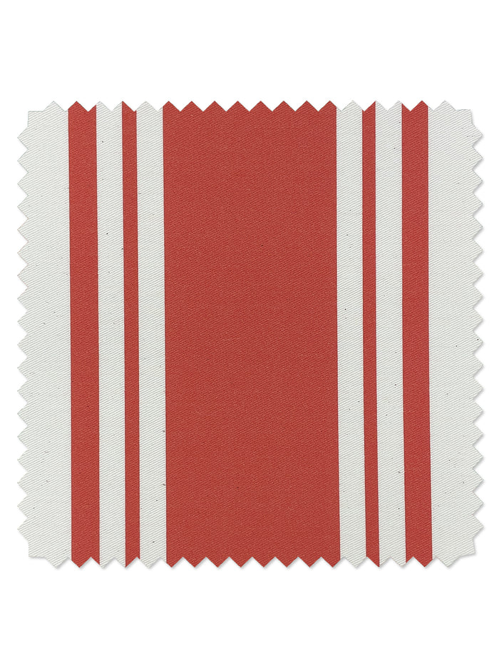 'Yorkshire Stripe' Organic Twill Fabric by Wallshoppe - Red