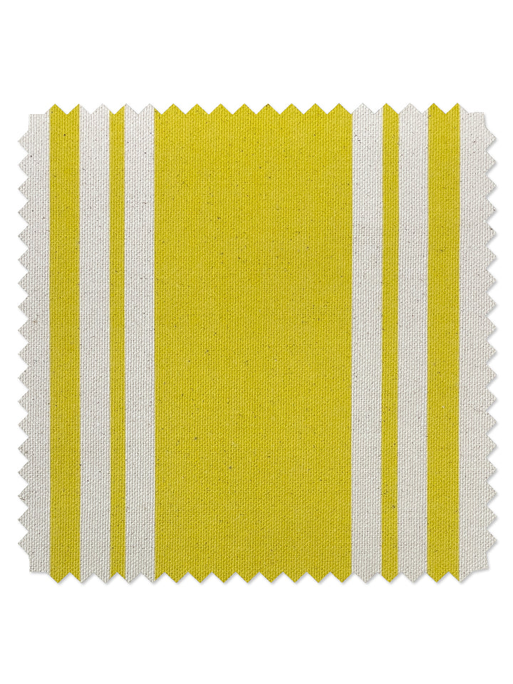 fabric by the yard yorkshire stripe yellow on raw canvas