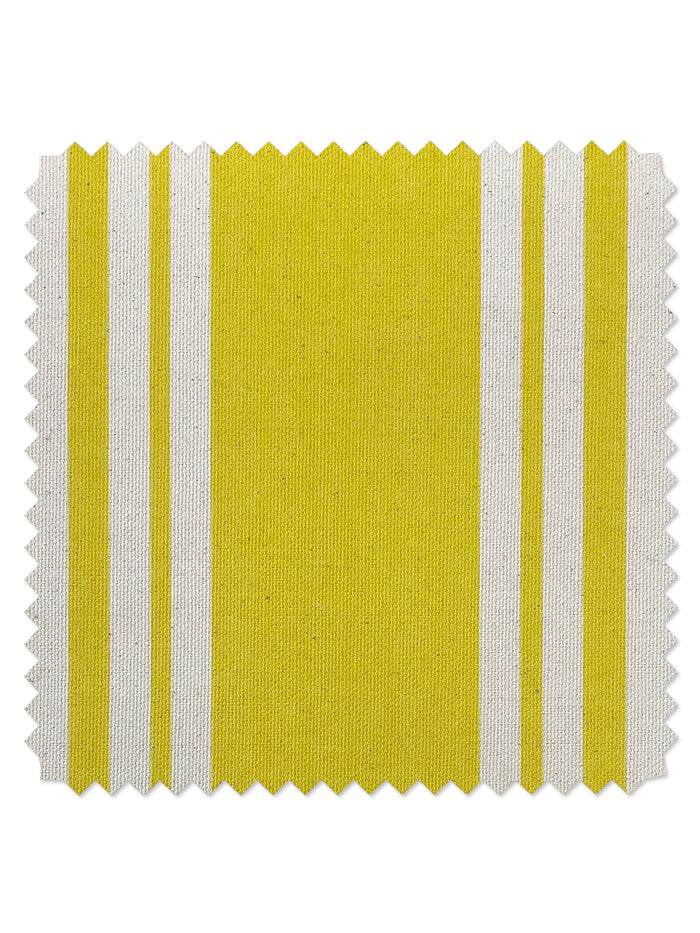 Tissu au mètre – Yorkshire Stripe – Jaune sur toile brute