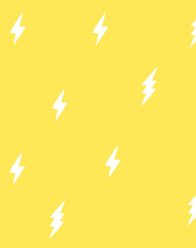 'Zeus Lightning' Wallpaper by Tea Collection - Daffodil