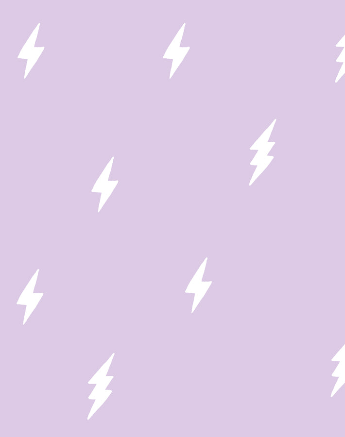 'Zeus Lightning' Wallpaper by Tea Collection - Lavender
