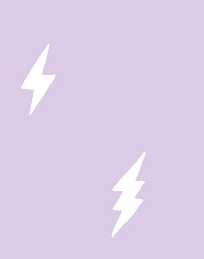 'Zeus Lightning' Wallpaper by Tea Collection - Lavender