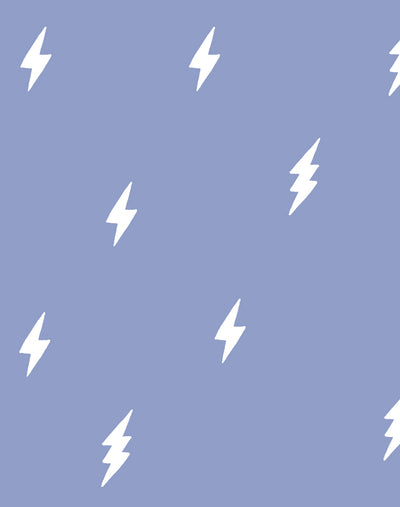 'Zeus Lightning' Wallpaper by Tea Collection - Violet