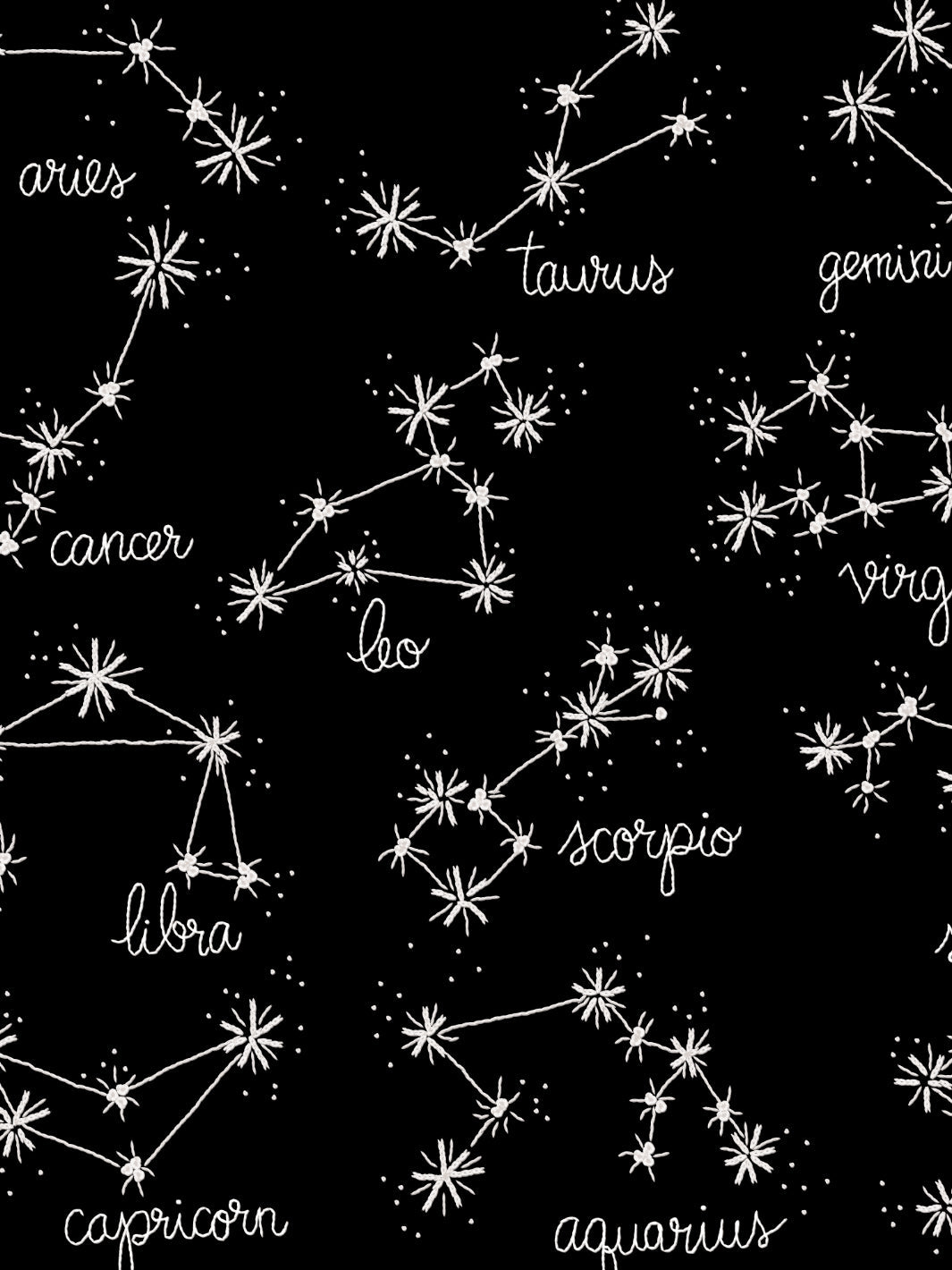 'Zodiac' Wallpaper by Lingua Franca- Black