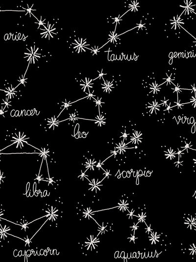 'Zodiac' Wallpaper by Lingua Franca- Black