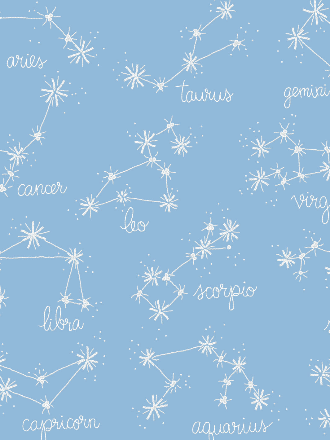 'Zodiac' Wallpaper by Lingua Franca- Blue