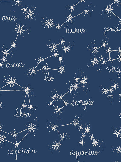 'Zodiac' Wallpaper by Lingua Franca- Midnight Blue