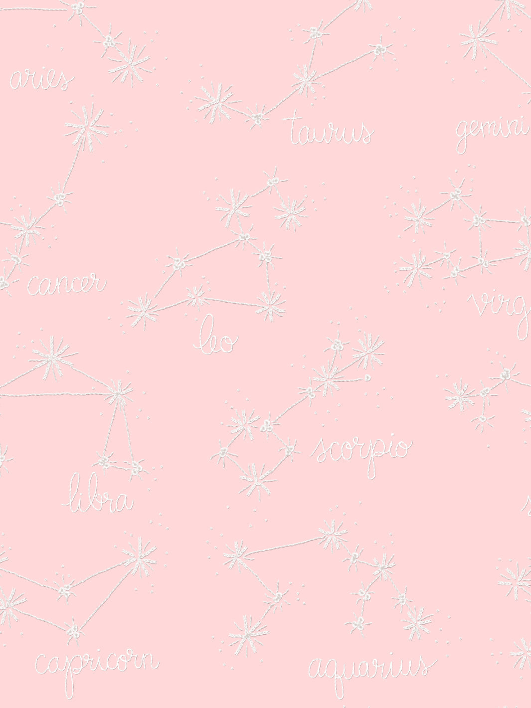 'Zodiac' Wallpaper by Lingua Franca- Pink