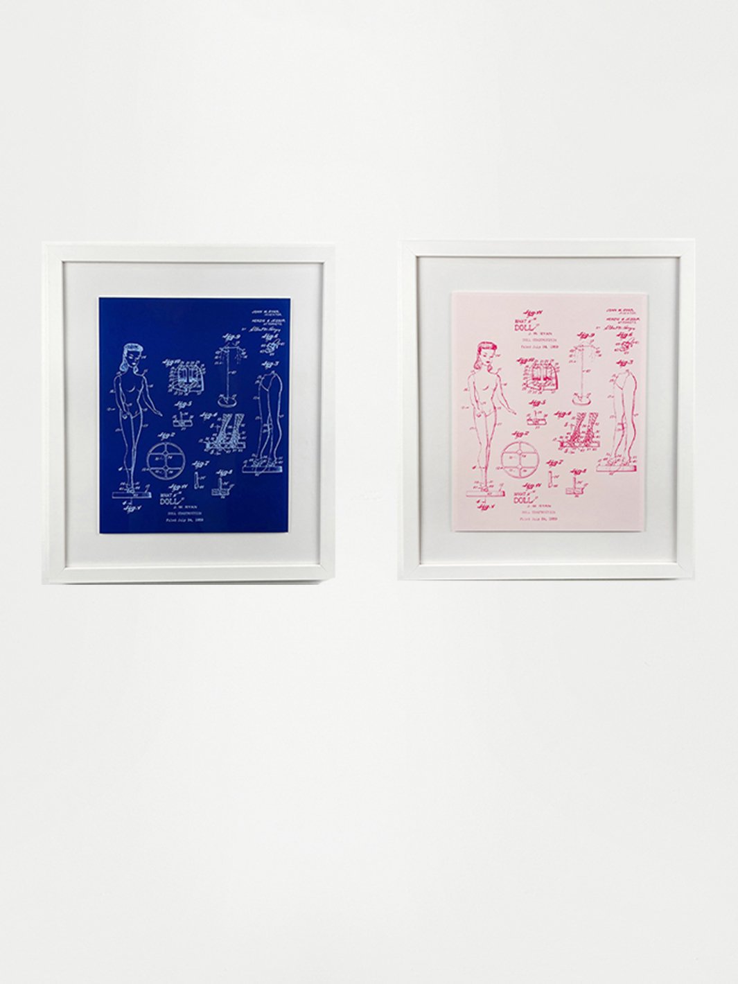 'Barbie™ Blueprint Blue Framed Art