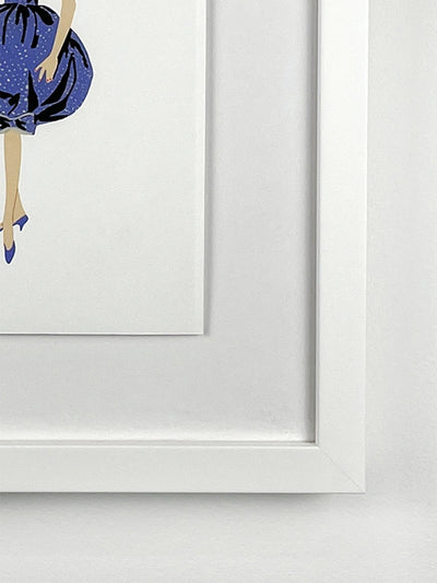 'Barbie™ Vintage Blue Crinoline Dress Framed Art