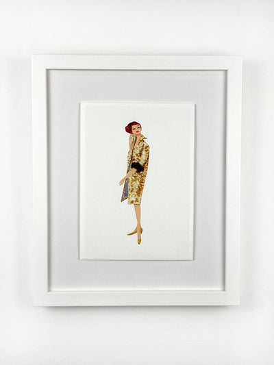 'Barbie™ Vintage Gold Coat Framed Art